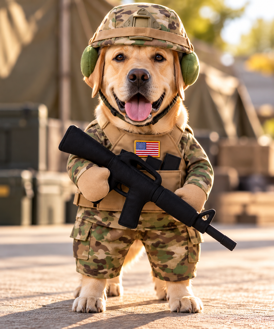 Dog Soldier Costume – Camouflage Military Outfit